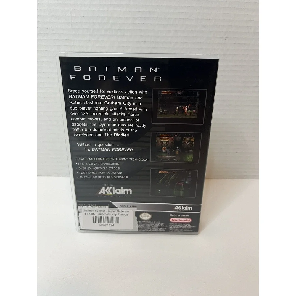 CIB BATMAN FOREVER NINTENDO SNES VIDEO GAME‎ COMPLETE IN BOX CIB Nice Shape!